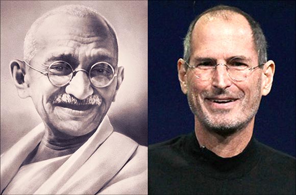 Mahatma Gandhi and Steve Jobs.