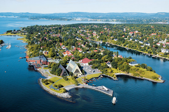 A panaromic view of Oslo.