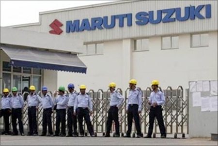 Strike at Maruti's Manesar plant.