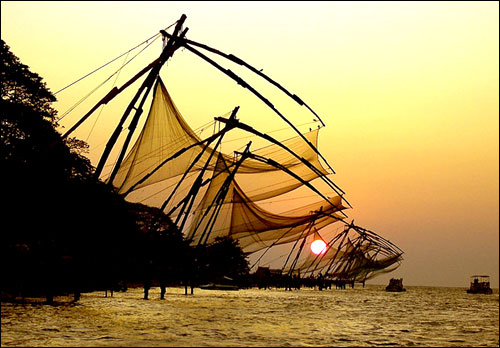 The Chinese fishing nets at Fort Kochi are an icon of the city.