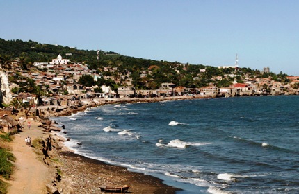 View of the town Jeremi in Haiti.