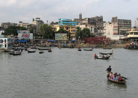 Sadarghat port in Dhaka, Bangladesh.
