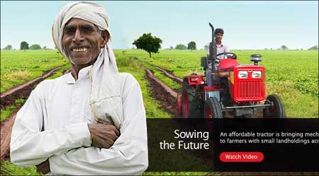 Mahindra tractors are a major hit in rural India.
