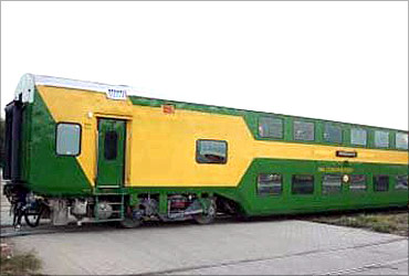 Double decker AC train.