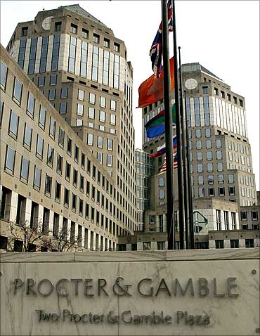 Procter & Gamble's corporate headquarters is seen in Cincinnati, Ohio.