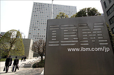 A view of the headquarters of IBM Japan in Tokyo.