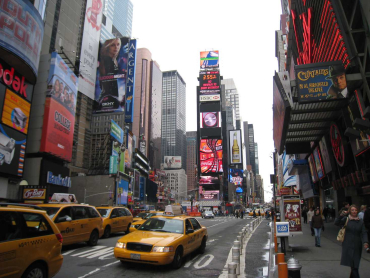 A view of Times Square in New York City.