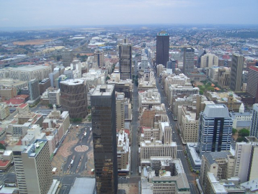 Booming city of Johannesburg.