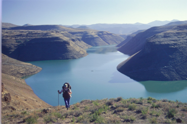 A lake in Lesotho.