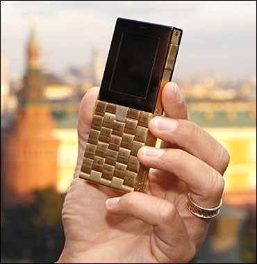 18-carat gold phone.