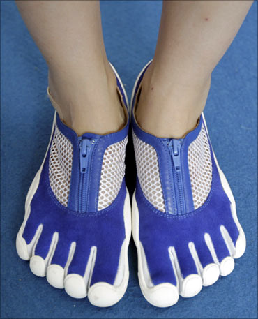 Toe-shaped shoes.