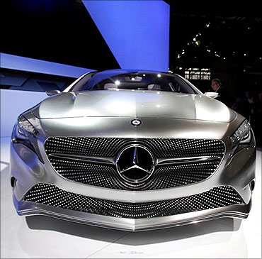 Mercedes-Benz A Class concept car on display at New York International Auto Show.