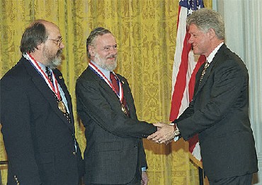 In 1999, Thompson and Ritchie received the National Medal of Technology from then President Clinton