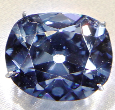 The 45.42 carat Hope Diamond is pictured on display at the Smithsonian National Museum of Natural History in Washington.