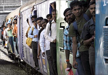 Mumbai suburban train.