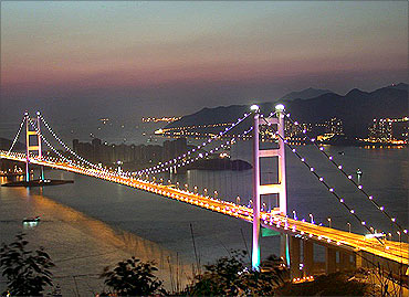 Tsing Ma Bridge.