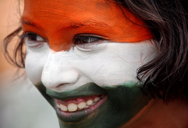 A school girl takes part in a cultural programme to celebrate India's Independence Day in the northern Indian city of Chandigarh.