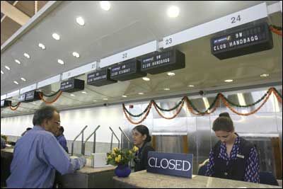 Airport check-in counters