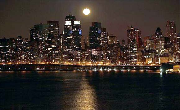 Skyline of Manhattan.