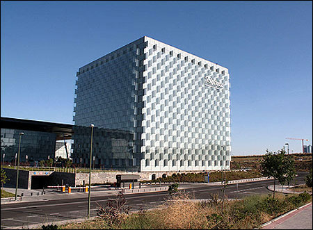 Telefonica's headquarters on Las Tablas in Madrid.