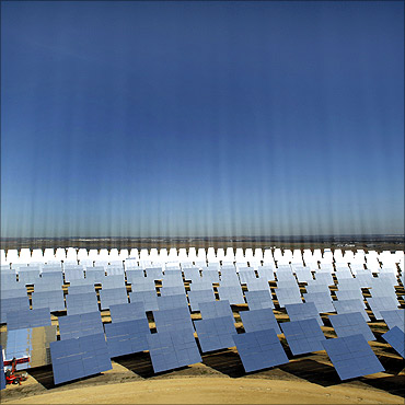 A general view of a solar plant.
