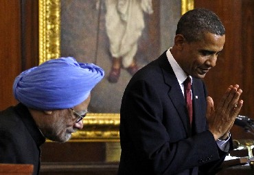 U.S. President Barack Obama and India's Prime Minister Manmohan Singh