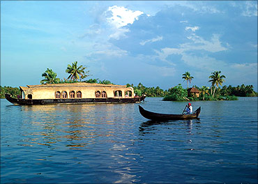Kerala's backwaters.