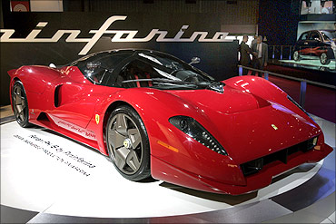 The Ferrari P4/5, designed by Pininfarina in Paris.