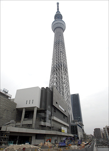 The Tokyo Sky Tree is seen in downtown Tokyo.