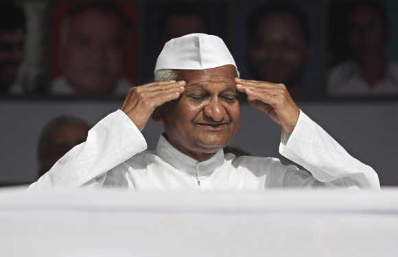 Anti-corruption crusader Anna Hazare. System crashes uncover a lot of past corruption.