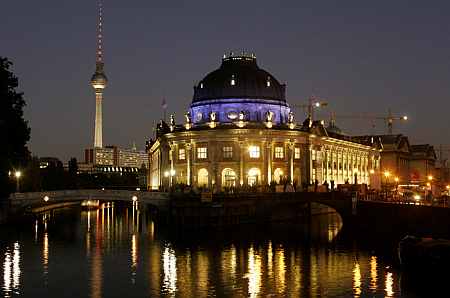 A view of the Spree River and the Bode Museum in Berlin