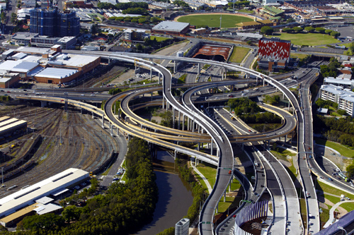 Handout photo of the Airport Link road and tunnel, a Leighton Holdings project, in Brisbane.