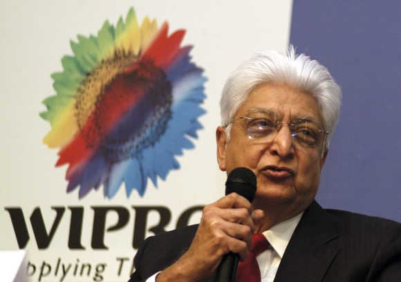 Azim Premji, Chairman of Wipro, at the Wipro campus in Bangalore.