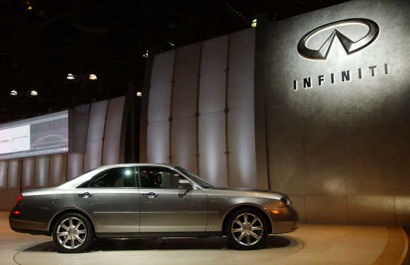 Infiniti debuted the M45 at the New York International Auto Show in Manhattan.