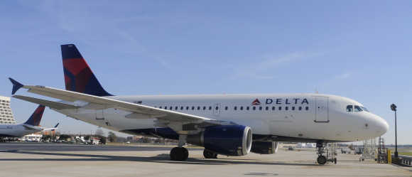 Delta Airlines Airbus A319 at Hartsfield-Jackson International Airport in Atlanta.