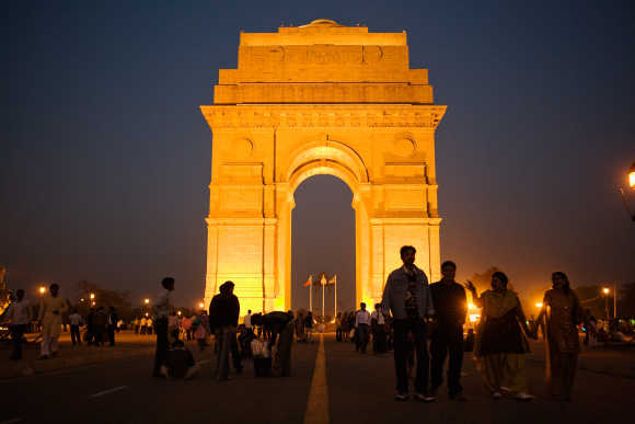 A view of the India Gate in New Delhi.
