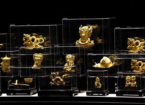 Figurines in 24K gold.