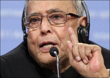 Pranab Mukherjee was on a roll at the Peterson Institute for International Economics.