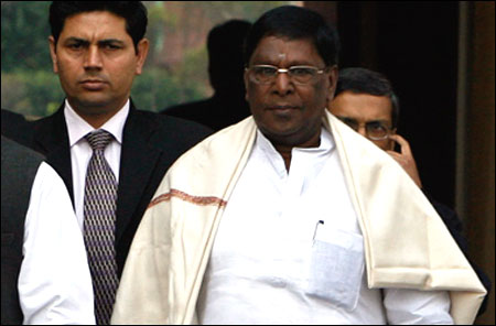 V Narayanasamy, minister of state in the Prime Minister's Office.