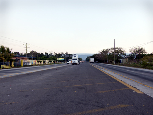 Pan-American Highway in El Salvador.