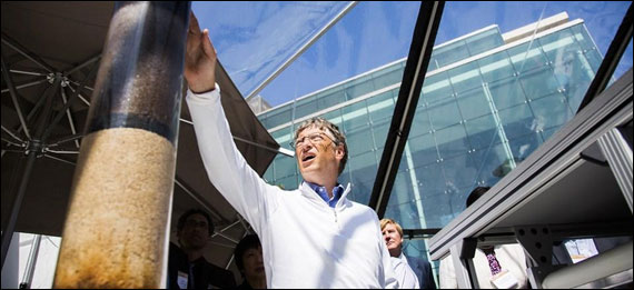 Bill Gates at the toilet fair.