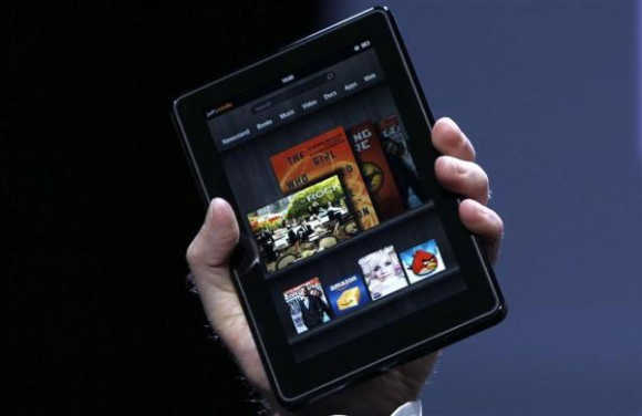 Kindle Fire tablet.