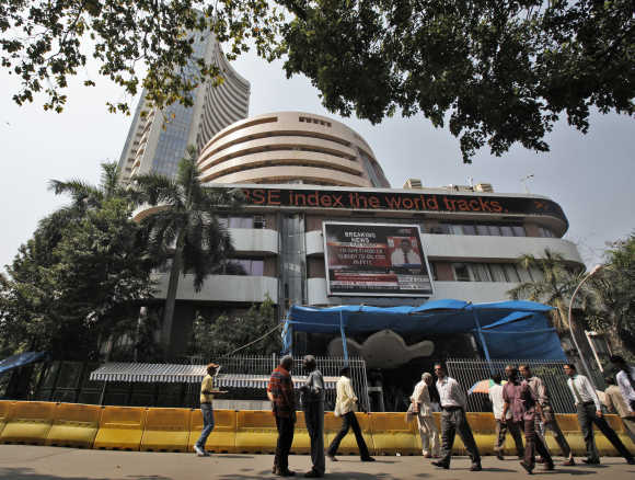 A view of the Bombay Stock Exchange.
