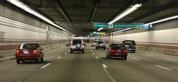 Interstate I-93 Tunnel in Boston, part of the Big Dig
