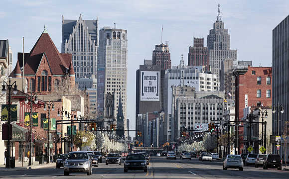 A view of Downtown Detroit.