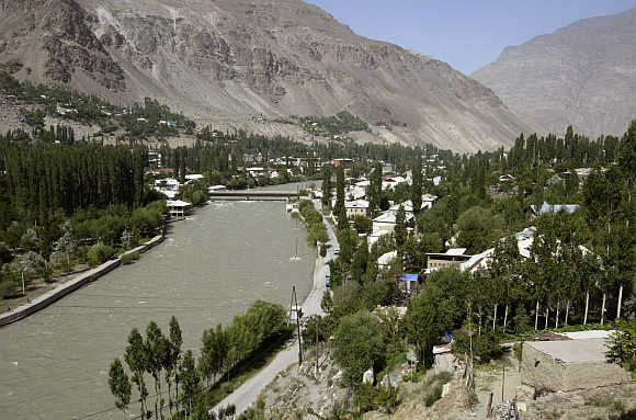 A view of Khorog, capital of the autonomous region of Gorno-Badakhshan, Tajikistan.