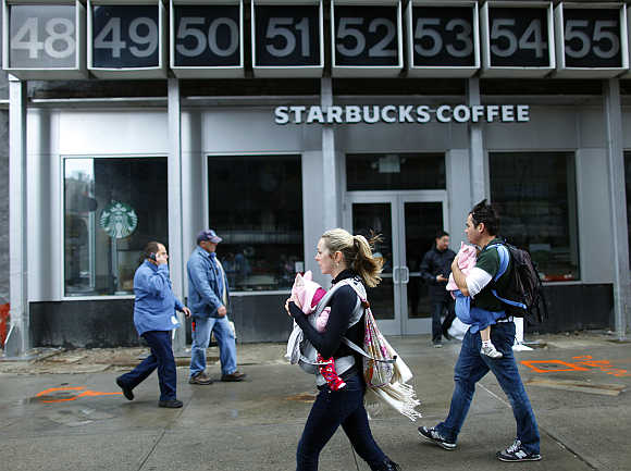 Starbucks in lower Manhattan in New York.