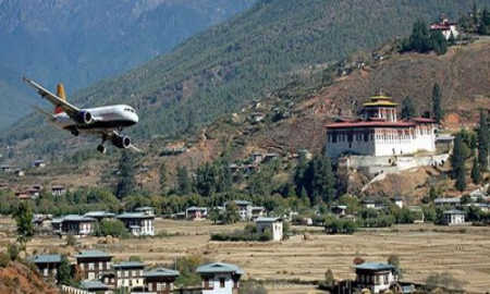 Paro Airport, Bhutan.