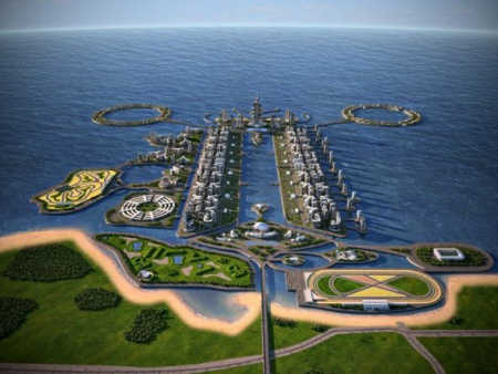 The project will be on an artificial island.