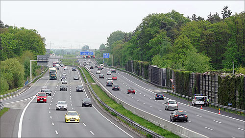 German Autobahn in Lehrte.